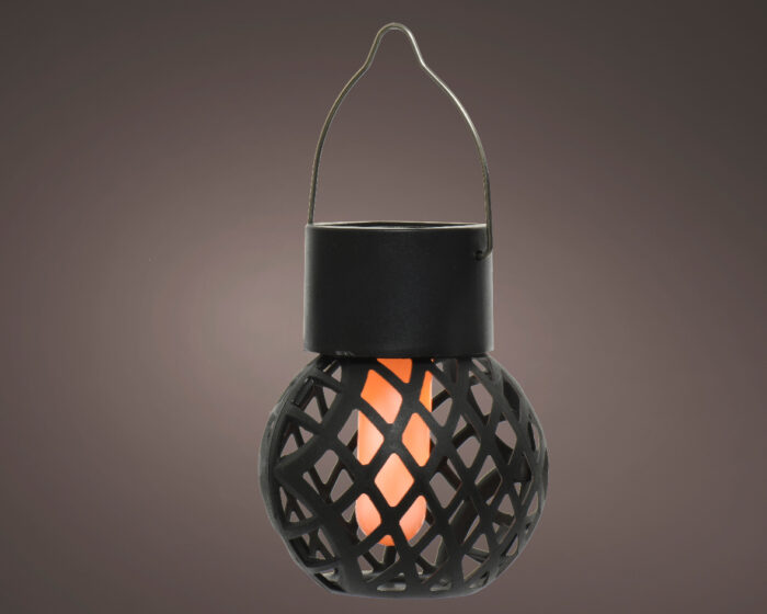 Lumineo Solar hanging light d7h9 -6l zwart – rood;zwart