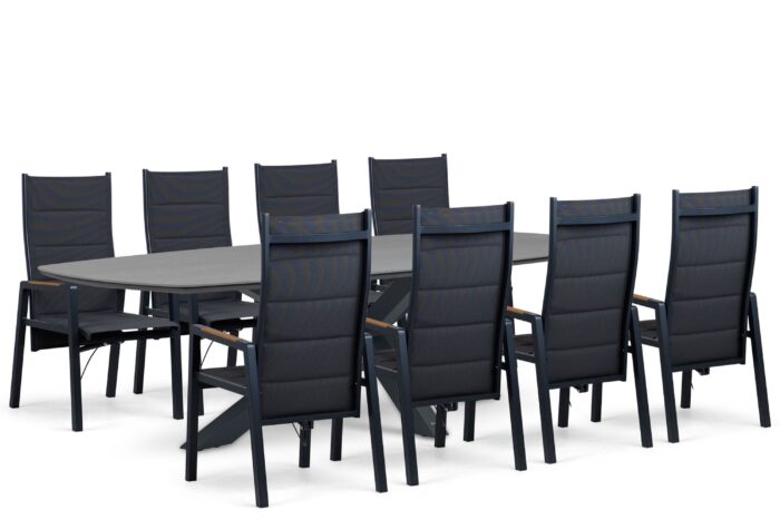 Lifestyle Garden Furniture Essence/Voyage 300×120 cm dining tuinset 9-delig – Grijs-antraciet