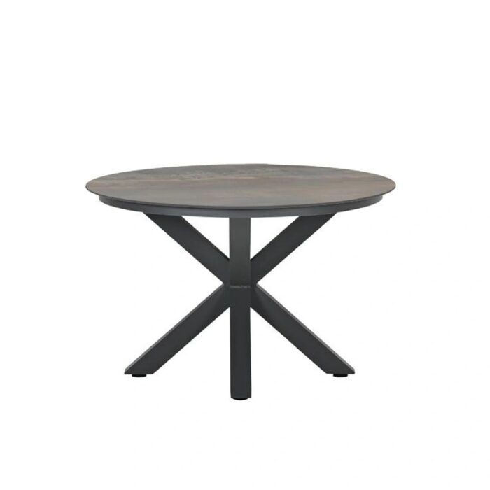 Garden impressions Lowland Tuintafel Rome Bronze dia. 120 cm – bruin;grijs