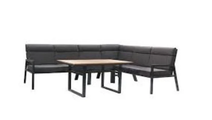 Trestino Stefano Hoek Loungeset L296/226 x B82 x H98 cm - grijs;zwart