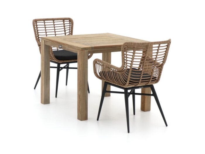 Intenso Furniture Intenso Asti/ROUGH-S 90cm dining tuinset 3-delig Laagste prijsgarantie! – Bruin