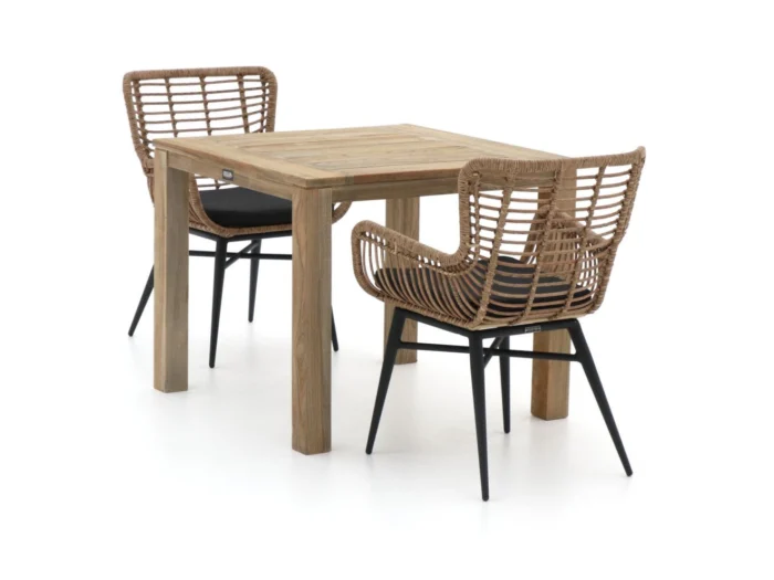 Intenso Furniture Asti/ROUGH-S 90cm dining tuinset 3-delig - Bruin