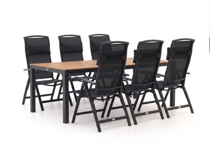 Forza Furniture + 10% kassakorting | Forza Capri/Fidenza 220cm dining tuinset 7-delig verstelbaar