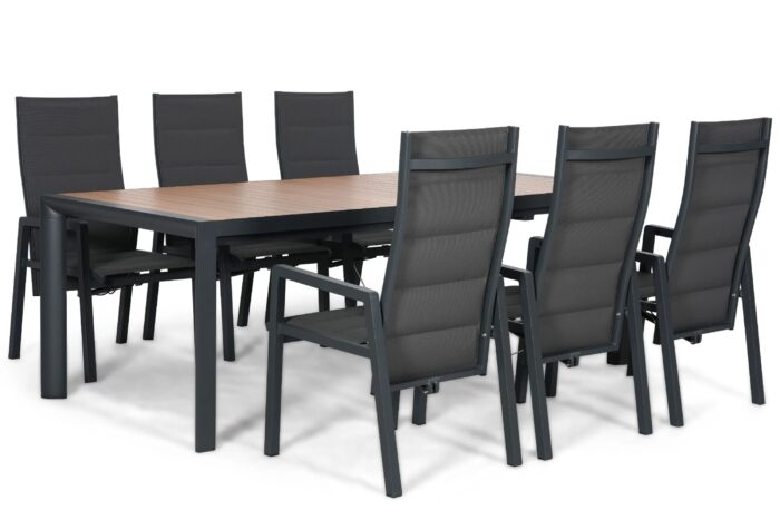 Lifestyle Garden Furniture Essence/Allungo dining tuinset 7-delig – Grijs-antraciet