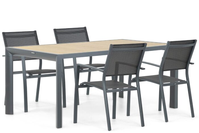 Lifestyle Garden Furniture Sella/Borello 180 cm dining tuinset 5-delig – Grijs-antraciet