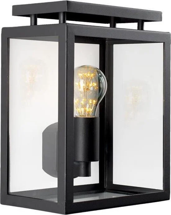 Ks verlichting Buitenlamp vecht plat zwart K.S. Verlichting