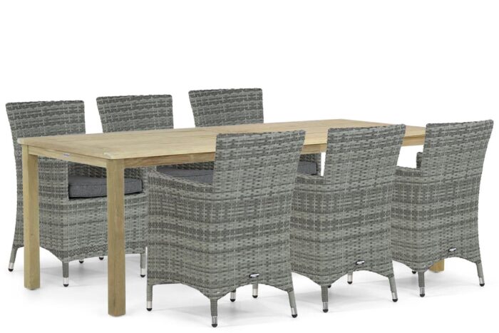 Domani Furniture Miami/Weston 210 cm dining tuinset 7-delig – Grijs-antraciet