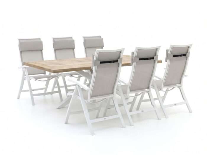 Bellagio tuinmeubelen Bellagio Lugo/Montorio 220cm dining tuinset 7-delig verstelbaar Laagste prijsgarantie!