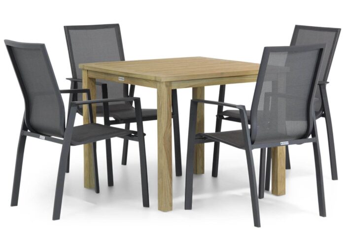 Garden Collections Lifestyle Ultimate/Weston 90 cm dining tuinset 5-delig – Grijs-antraciet
