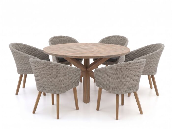 Intenso Furniture Tropea/ROUGH-Y ø150cm dining tuinset 7-delig