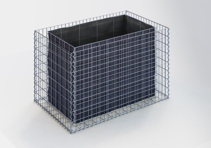 Gabiona Deutschland Rechthoekig verhoogd bed 130 cm x 80 cm x 80 cm (L x H x D), maaswijdte 5 x 10 cm, wanddikte 10 cm