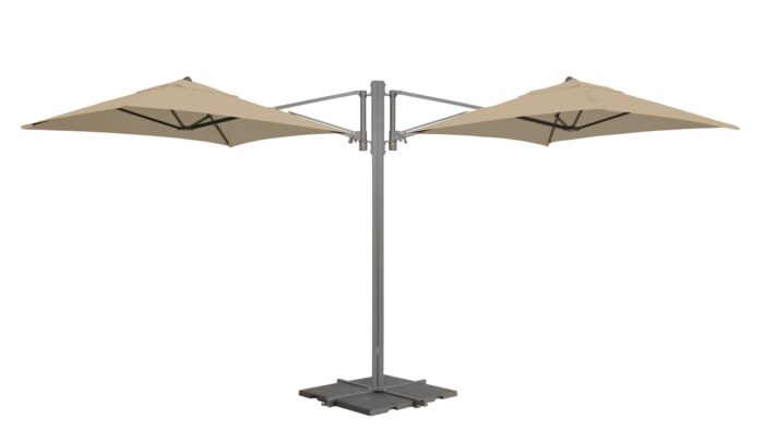 Madison Zweefparasol Murano 180 x 180 cm Ecru zonwering – bruin