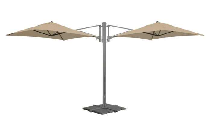 Madison Zweefparasol Murano 180 x 180 cm Ecru zonwering - bruin