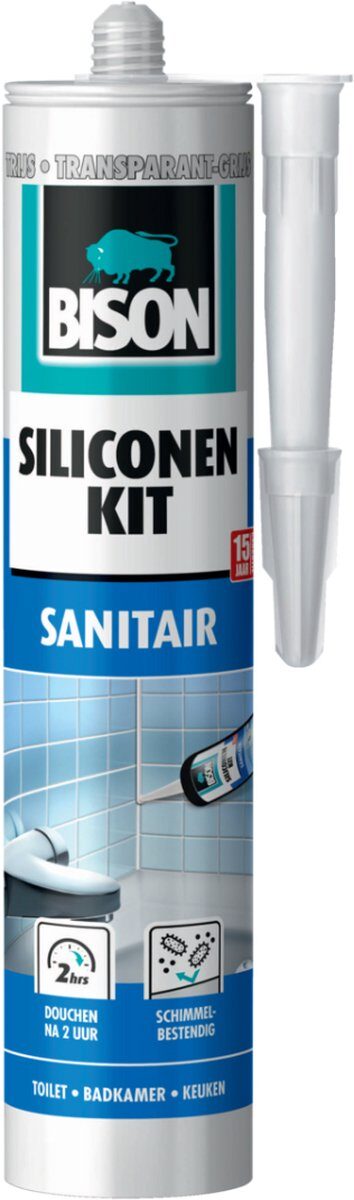 Bison Super Silicone Sanitary Trijs Koker 300 ml – Zie Foto