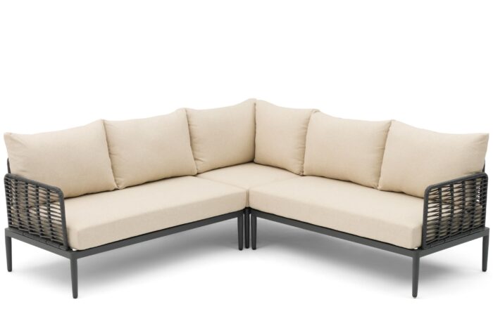 Coco Ibiza hoek loungeset 3-delig – Grijs-antraciet