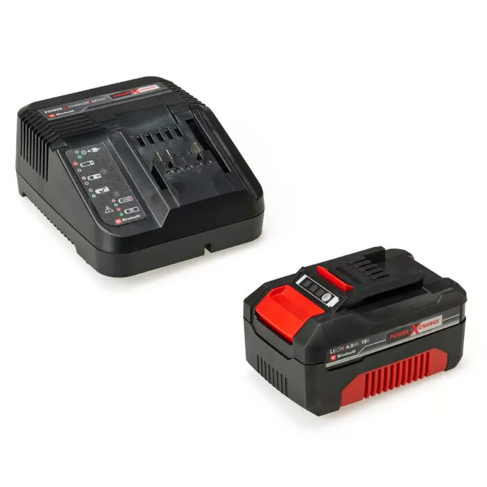 Einhell PXC Starter Kit A1 18V 4,0Ah – Rood / zwart / RVS