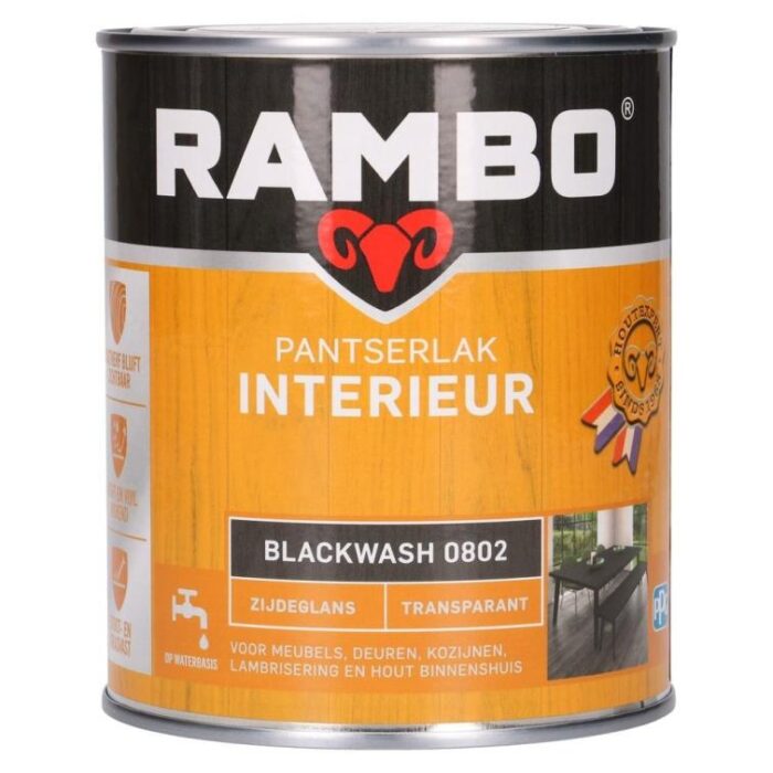 Rambo Pantserlak interieur zg 802 0,75l – zwart