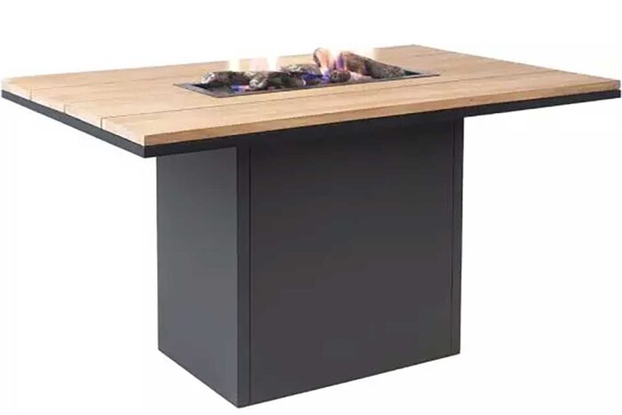 Cosiloft relax lounge vuurtafel 120 x 80 cm – Grijs-antraciet