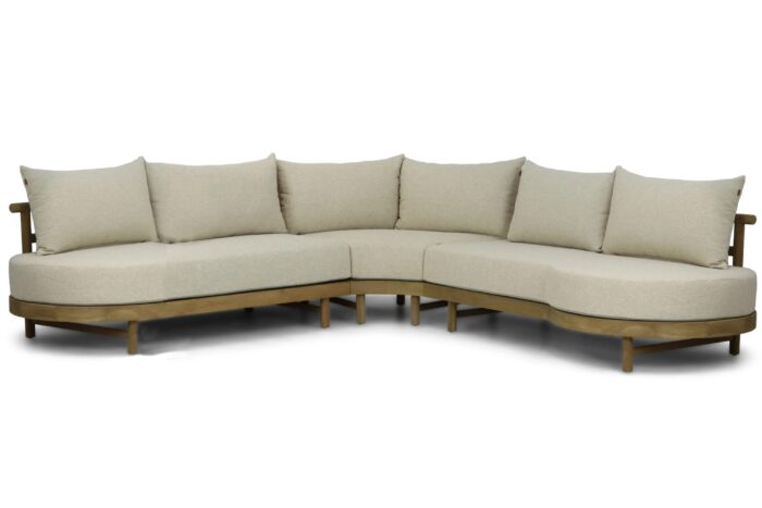 Santika Furniture Kayu hoek loungeset 3-delig – Old teak greywash