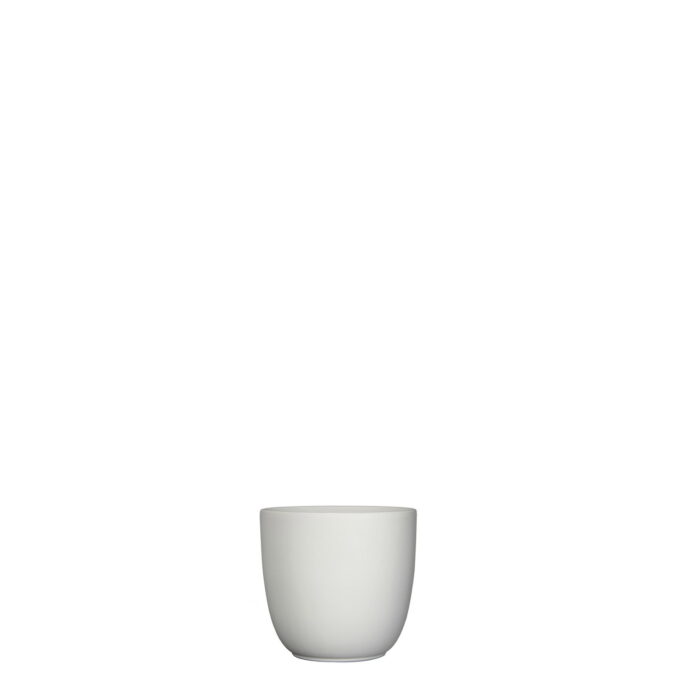 Mica decorations Bloempot Pot rond es/7 tusca 7.5 x 8.5 cm wit mat Mica
