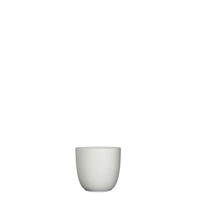 Mica decorations Bloempot Pot rond es/7 tusca 7.5 x 8.5 cm wit mat Mica