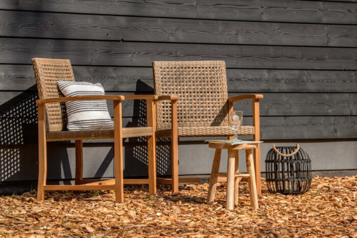 Tuindeco Teak tuinstoel Blitar (set van 2 stoelen) – hout