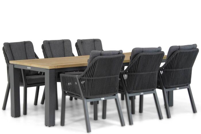 Lifestyle Garden Furniture Verona/Veneto 230 cm dining tuinset 7-delig – Grijs-antraciet