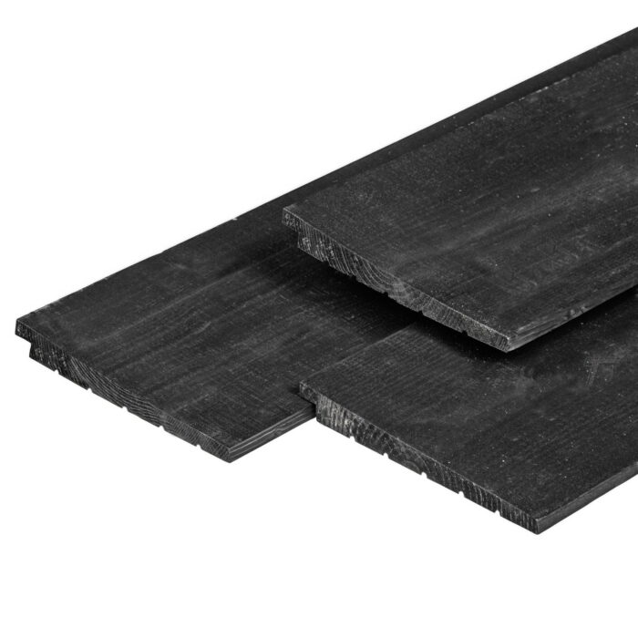 Tuindeco Zweeds rabat Eco douglas zwart geimpregneerd 1,1/2,2×19,5×300 cm