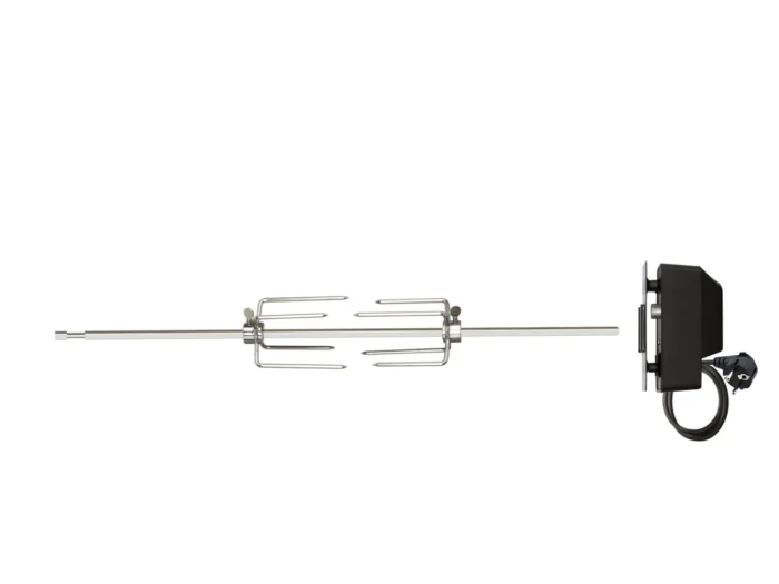 Boretti + 10% kassakorting | barbecue draaispit 9x81x16cm t.b.v. Leonardo 2B - Grijs