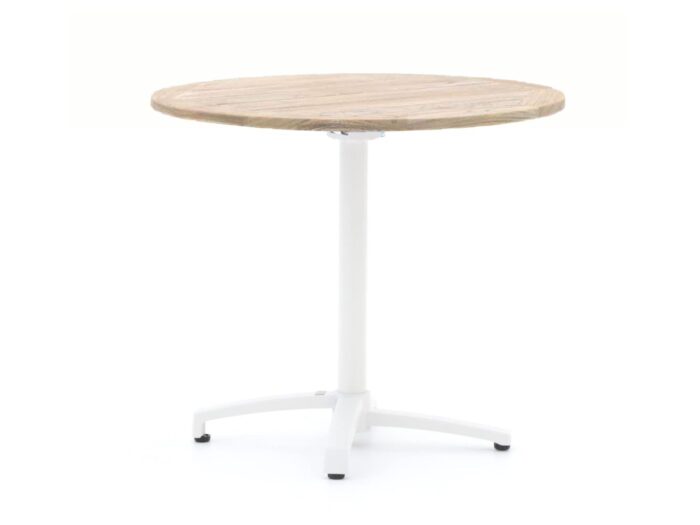 Bellagio tuinmeubelen Bellagio Canzo klaptafel ø 85cm (h:75cm) Laagste prijsgarantie! – Wit
