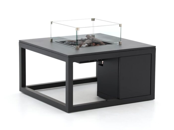 Cosiraw lounge vuurtafel 100x100x55cm Laagste prijsgarantie! – Grijs
