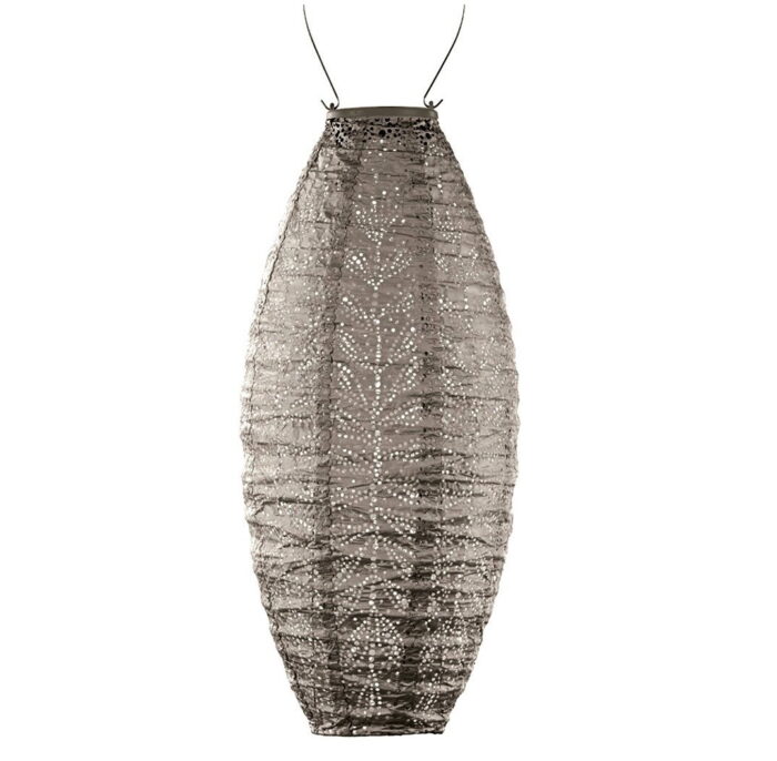Lumiz Long Oval 20 cm Taupe Solar lampion