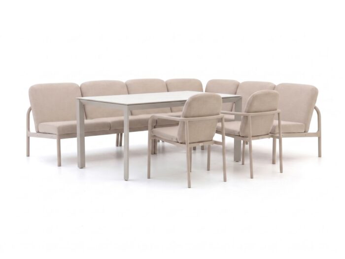Manifesto Furniture Manifesto San Teodoro/Sestino 160cm hoek dining loungeset 7-delig Laagste prijsgarantie! – Taupe