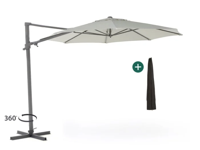 Shadowline Francisco zweefparasol ø 330cm - Grijs