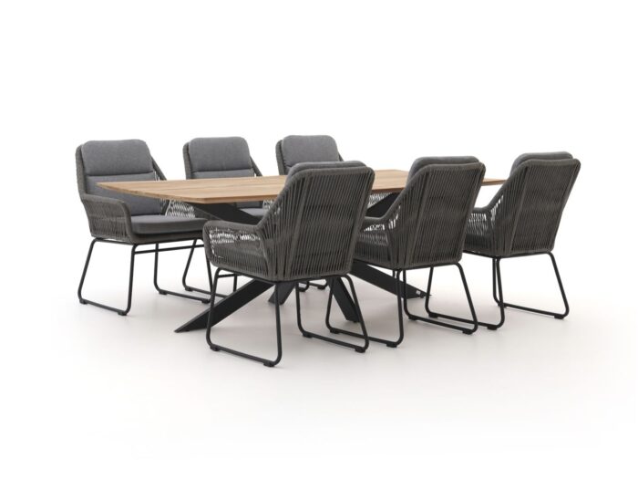 Intenso Furniture Isorella/Furato 220cm dining tuinset 7-delig – Grijs