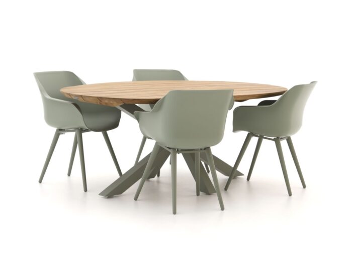Hartman tuinmeubelen Hartman Sophie Studio/San Sebastian 200cm dining tuinset 5-delig Laagste prijsgarantie! – Groen