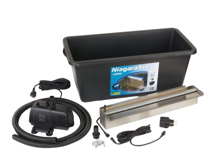 Ubbink Waterval Niagara LED 60 set – grijs