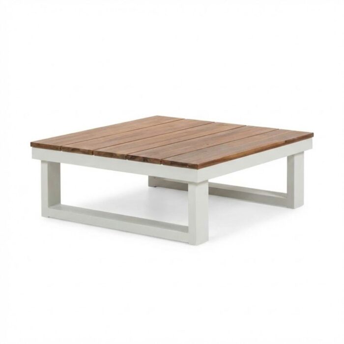 LUX outdoor living Canyon loungetafel | aluminium + hardhout | wit