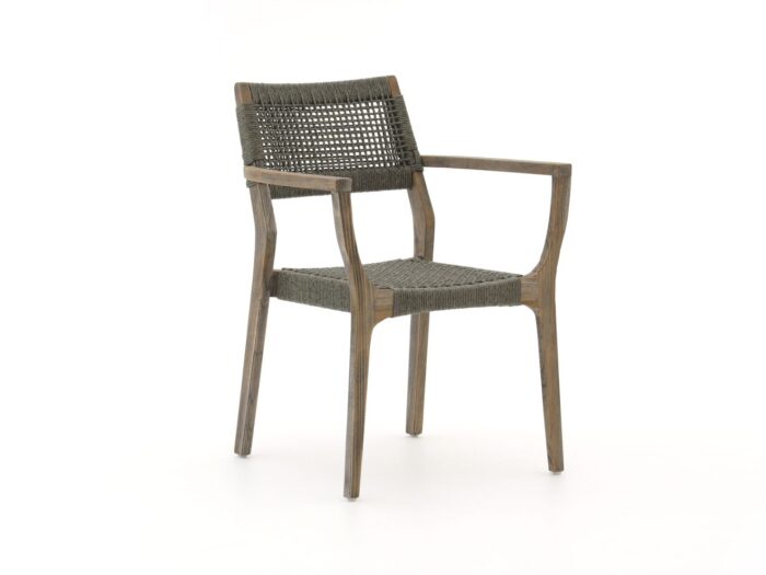 ROUGH Furniture ROUGH-L Rope dining tuinstoel stapelbaar Laagste prijsgarantie! – Grijs