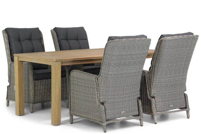 Garden Collections Kingston/Bristol 180 cm dining tuinset 5-delig – Grijs-antraciet