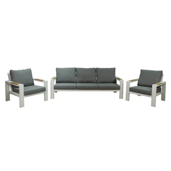 Buitengewoon de boet Benton Loungeset 3 dlg. Wit