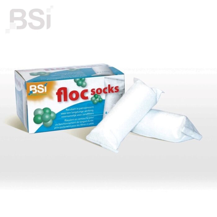 Bsi Floc socks 8 x 125 gram Zwembadonderhoud