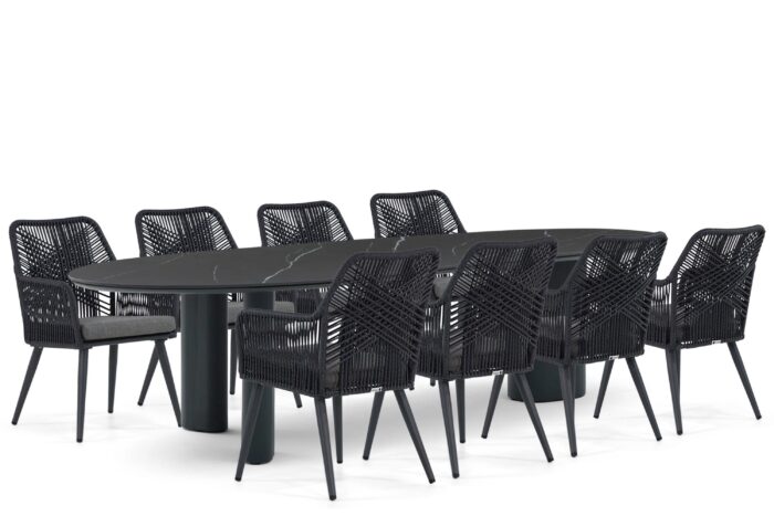 Coco Vedra/Weave 300 cm dining tuinset 9-delig – Grijs-antraciet