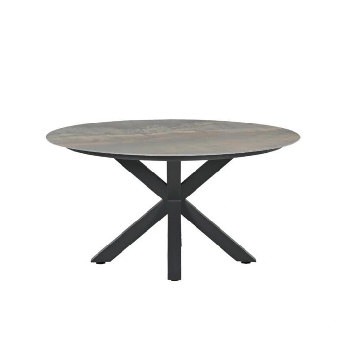 Garden impressions Lowland Tuintafel Rome Bronze dia. 150 cm – bruin;grijs