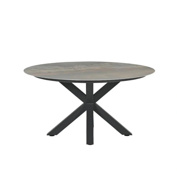 Garden impressions Lowland Tuintafel Rome Bronze dia. 150 cm - bruin;grijs