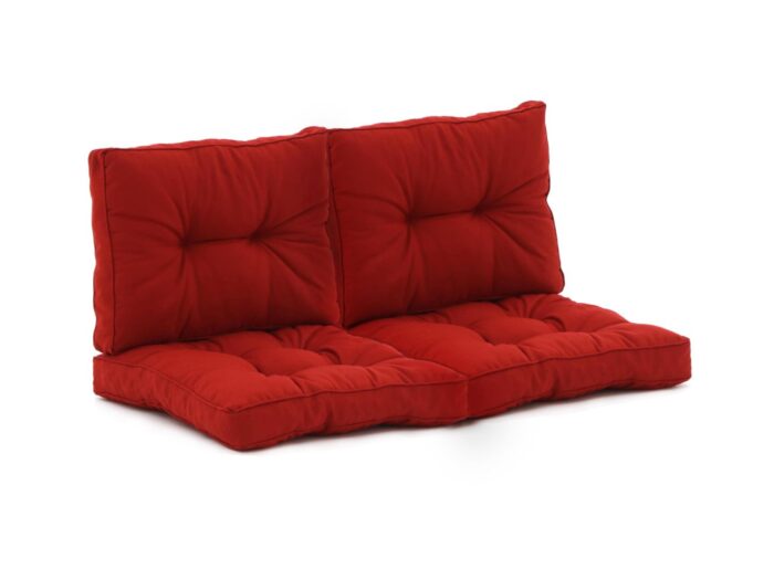 Madison Florance loungekussenset zit ca. 60x60cm rug ca. 60x40cm 4-delig Laagste prijsgarantie! – Rood