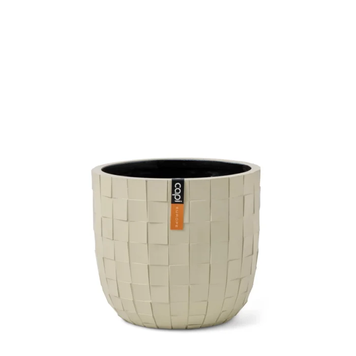 Capi europe Pot bol Blocks 9x8 beige bloempot