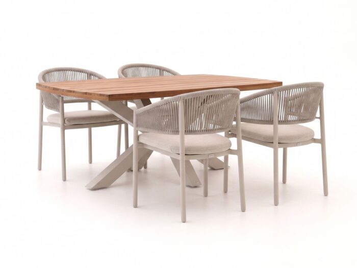 Bellagio tuinmeubelen Bellagio Panaro/Induno Deens Ovaal 180cm dining tuinset 5-delig stapelbaar Laagste prijsgarantie! – Bruin
