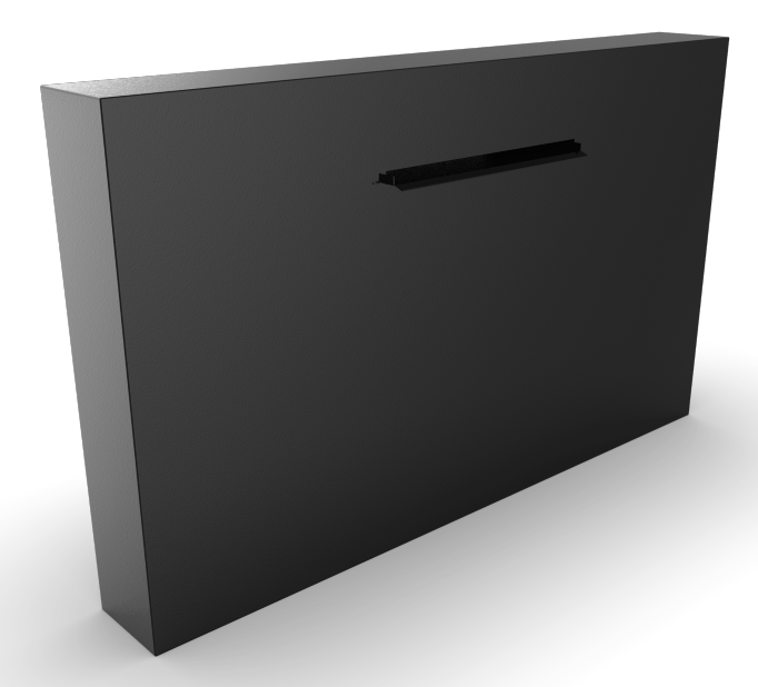 Geroba Cascadi Aluminium Watervalelement naast vijver 1250 x 250 x 1200 mm – zwart