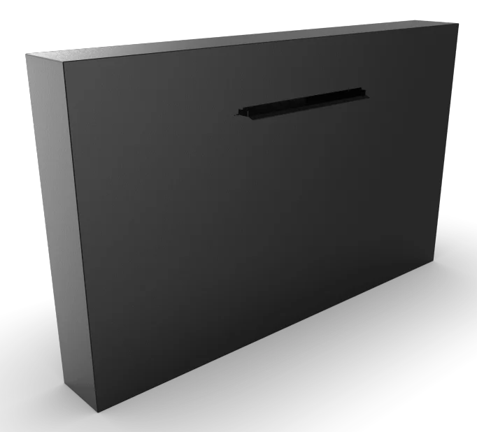 Geroba Cascadi Aluminium Watervalelement naast vijver 1250 x 250 x 1200 mm - zwart